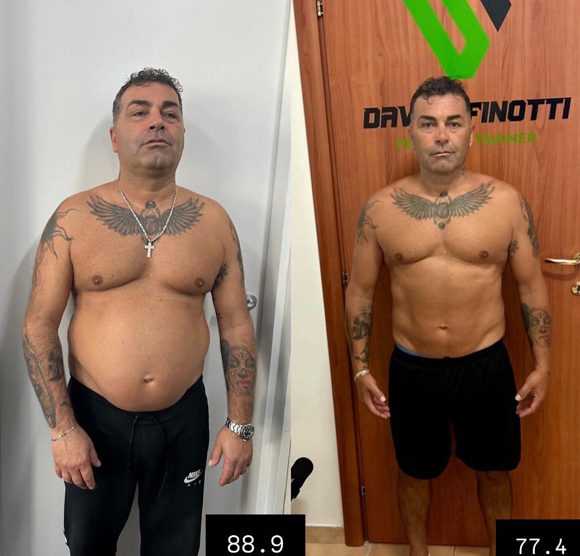 Trasformazione cliente – da 88.9kg a 77.4kg